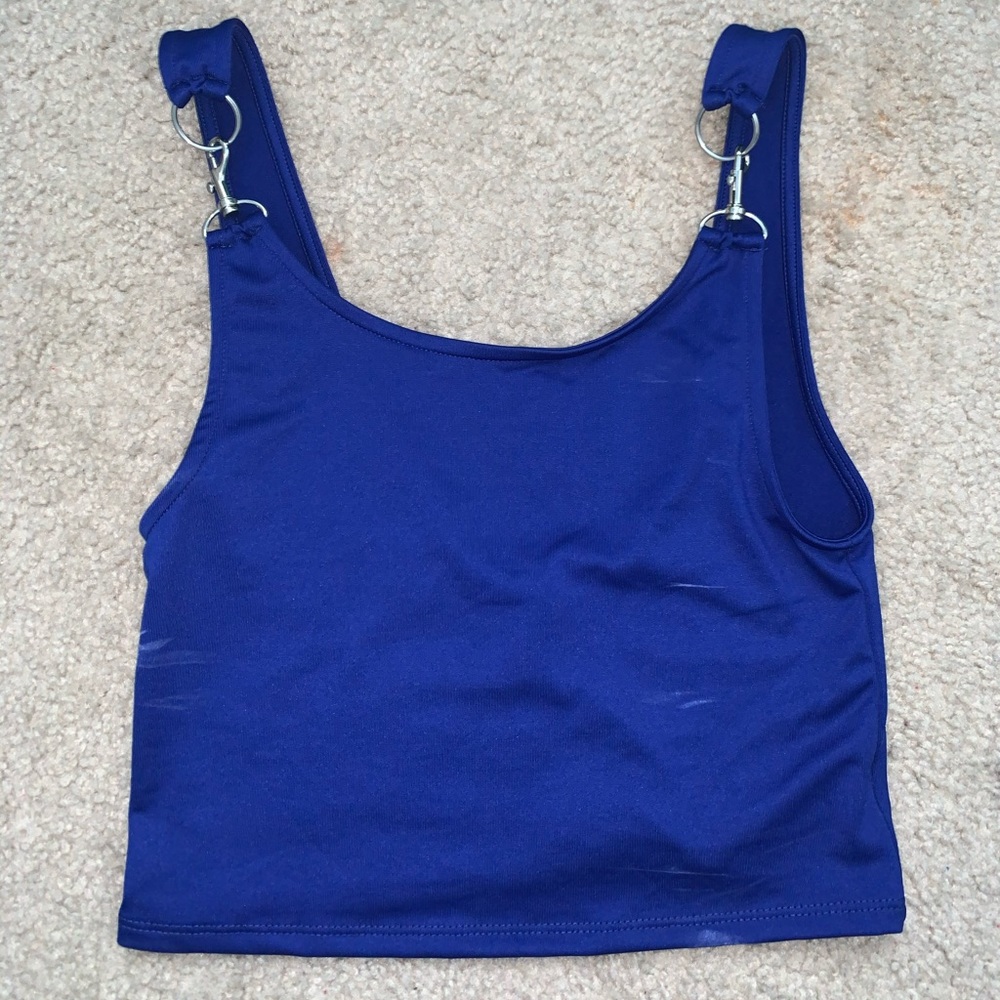 Blue LF crop top